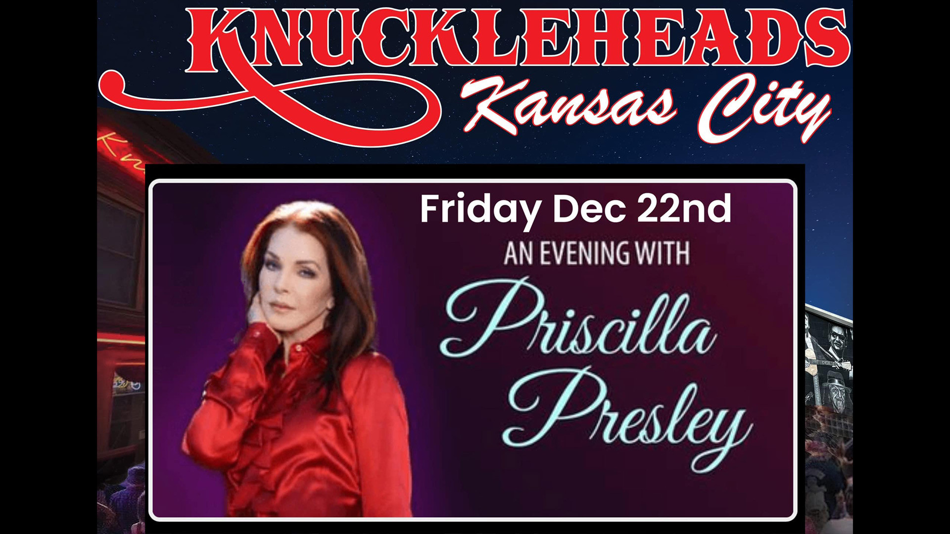 An Evening with Priscilla Presley at Knuckleheads